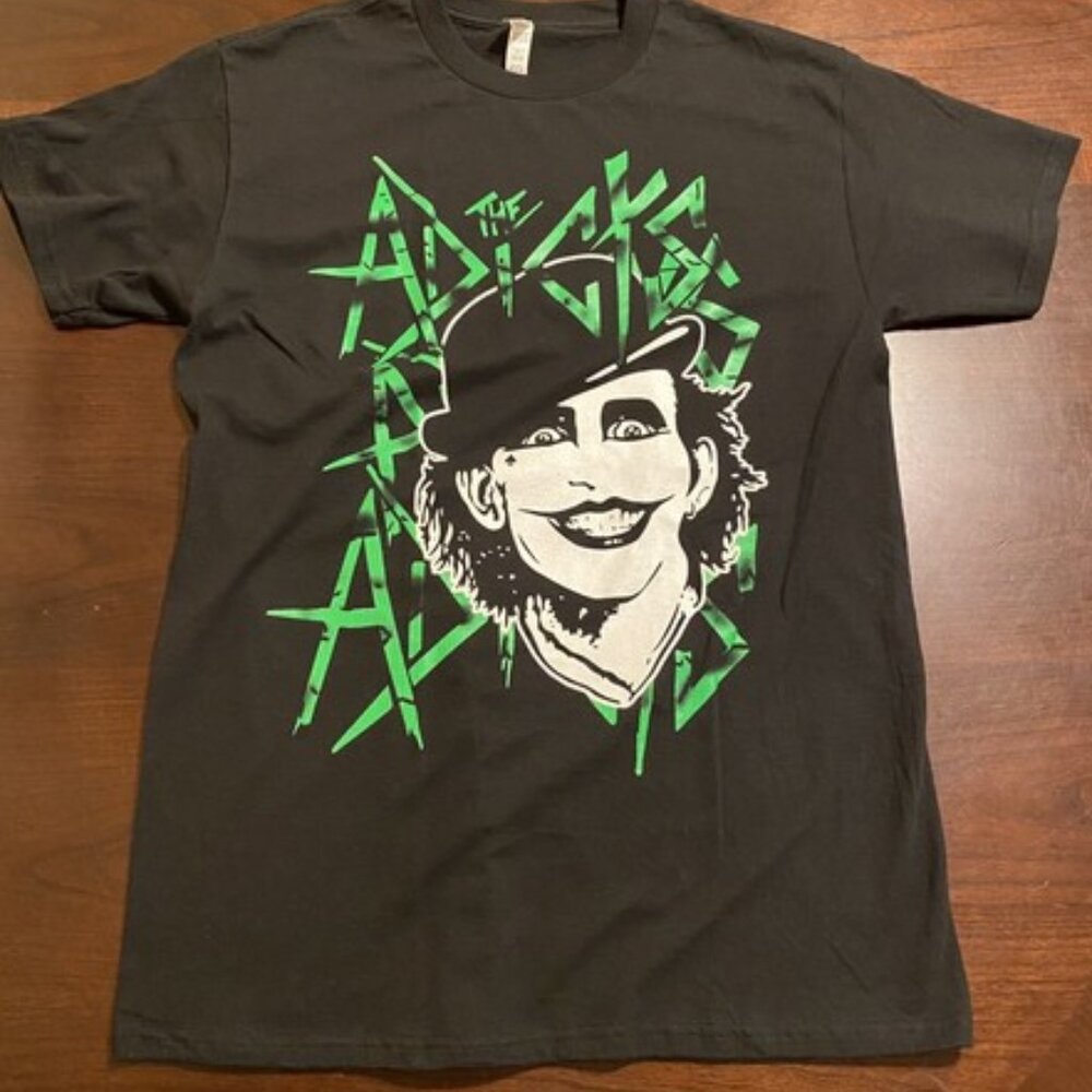 The Adicts T-Shirt M MEDIUM BLACK GREEN WHITE MONKEY JOKER PUNK ROCK NEW